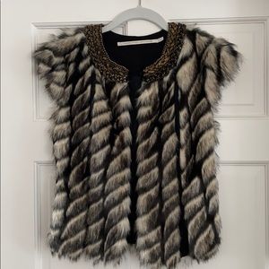 Cynthia Vincent Faux Fur Vest